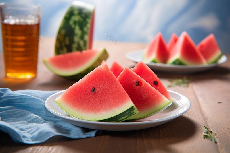 夏季冰镇西瓜实拍摄影图,高清,摄影图,摄影图片,图片大全,摄影图免费下载
